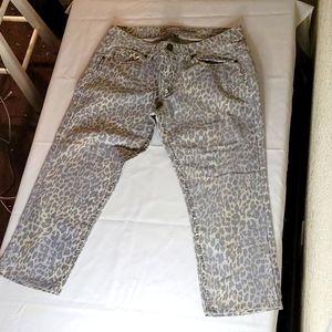 JORDACHE skinny crop capris  Leopard print 🐆